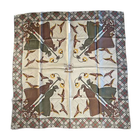 Burberrys “It’s Always Burberry Weather” Vintage Silk Scarf - Picture 1 of 15